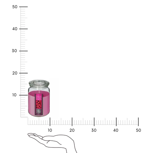 Świeca sojowa zapachowa Nina Atmosphera malina w szkle różowa na prezent 510g