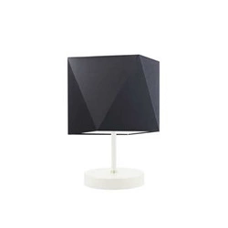 Lampka PASADENA abażur czarny stelaż biały
