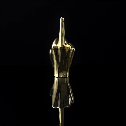 Dekoracja, figurka Dłoń 1 palec złota