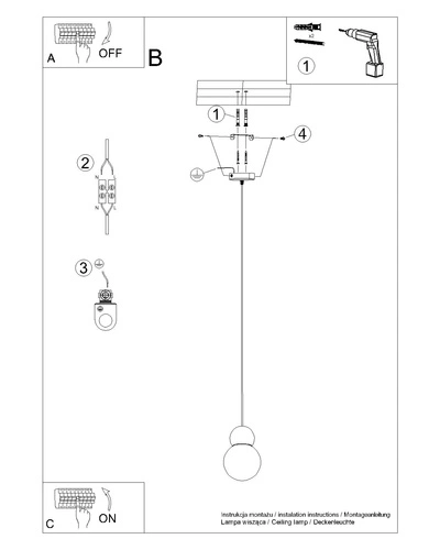 Lampa wisząca kula PEKKA 1 biała z drewna regulowana do salonu i jadalni skandynawska