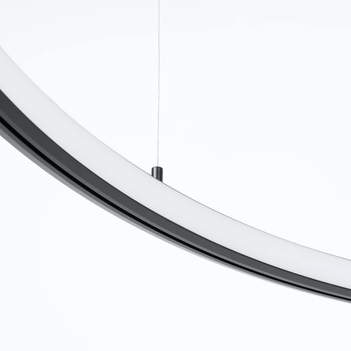 Żyrandol LED RISA 120 czarny nowoczesny do salonu i jadalni rozproszone światło