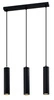Lampa wisząca Tubo czarny 3x25W GU10  klosz 25cm czarny