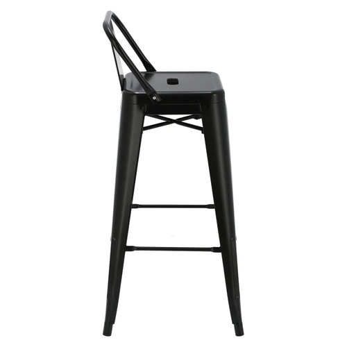 Hoker Paris Back Short 75 cm metalowy z oparciem nowoczesny do kuchni personalizowany D2.DESIGN