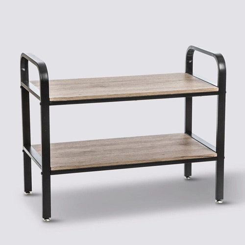 Industrialna półka na buty Jano 5five simply smart czarna i naturalna do przedpokoju 71 cm