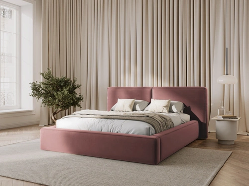 Łóżko Jodie II Pink Velvet 140x200