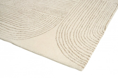 Dywan nowoczesny wełniany Ornate beige 160x230 do salonu i sypialni ręcznie tkany Carpet Decor