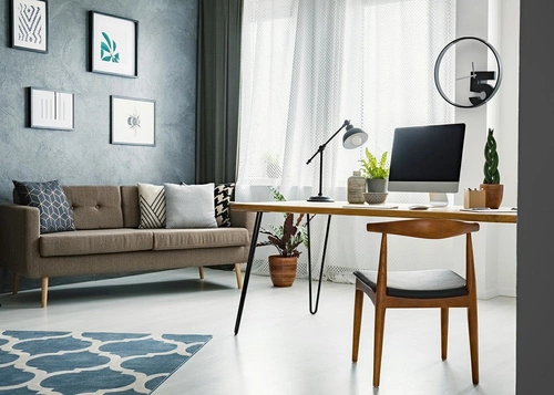 Krzesło drewniane Codo inspirowane Elbow Chair do jadalni naturalne z ekoskóry D2.DESIGN