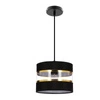 Lampa wisząca PANDY czarny 1x40W E27  abażur czarny+złoty