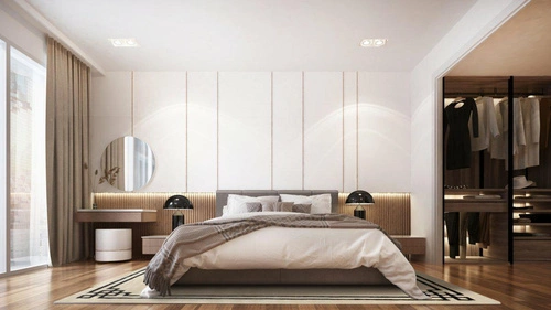 Dywan nowoczesny Venezia Pearl 200x300 beżowy z wiskozy do salonu i sypialni ręcznie tkany