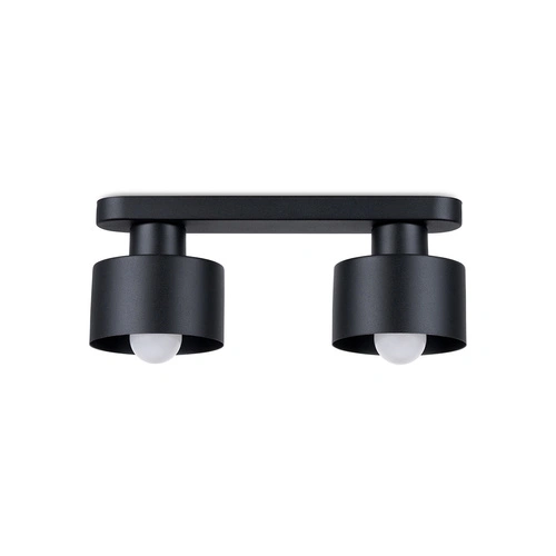 Plafon sufitowy SAVAR 2 czarny nowoczesny metalowy do kuchni i salonu SOLLUX LIGHTING