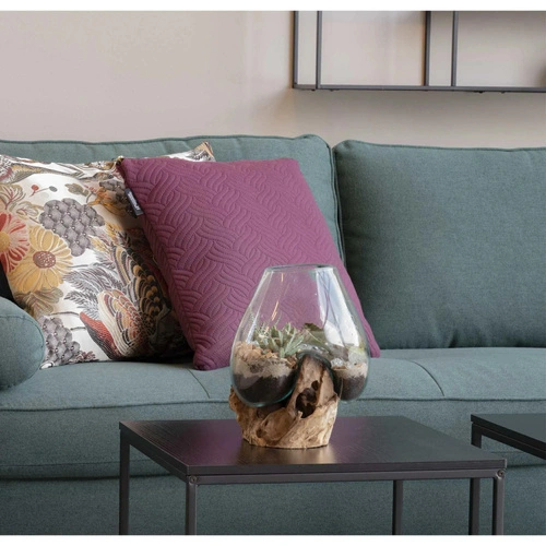 Dekoracja szklana ogród w kropli House Nordic 20 cm do salonu stołu