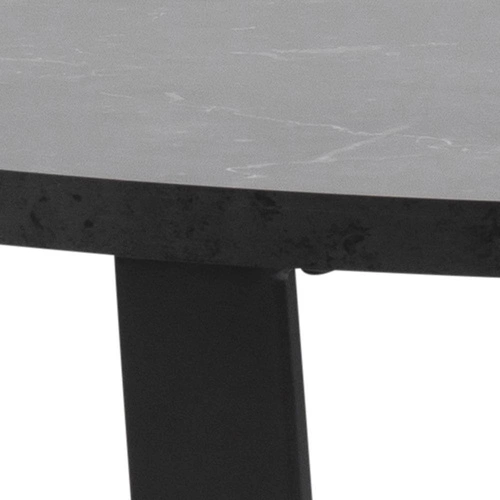 Stół okrągły do jadalni Amble czarny marmur glamour 110 cm nowoczesny Actona