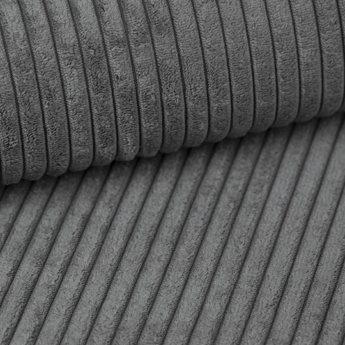 Narożnik sztruksowy Molde M lewy z funkcją spania i pojemnikiem do salonu szary