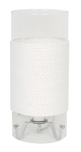 Lampa stołowa Wring 1x60W E27 chrom transparent / biały