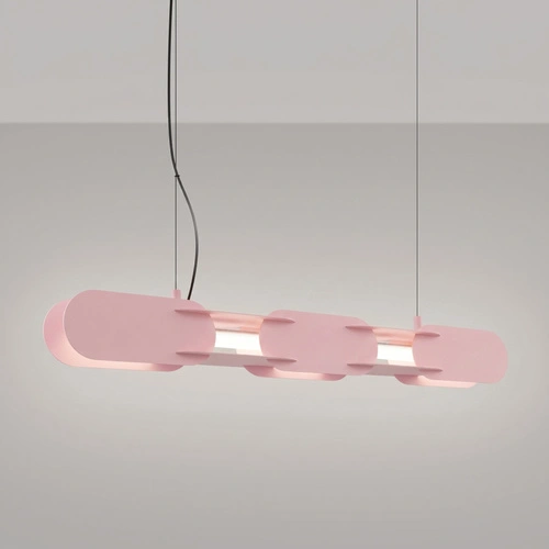 Lampa wisząca LED CHAIN 91 różowa nowoczesna do salonu nad stół