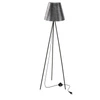 Lampa podłogowa PLATINO czarny 1x40W E27  abażur srebrny