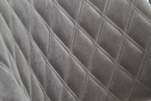 Krzesło tapicerowane Turynia Intesi do jadalni skandynawskie szare z podłokietnikami dąb