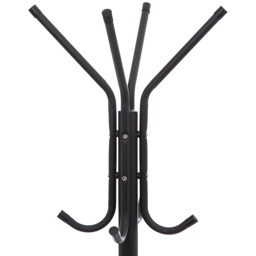 Wieszak stojący Flixecourt czarny metalowy nowoczesny do przedpokoju loft industrialny