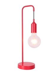 Lampka nocna metalowa Laren czerwona industrialna do sypialni i na biurko Ledea 46 cm