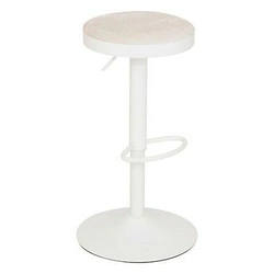 Hoker Ilsa biały do kuchni regulowany obrotowy bez oparcia