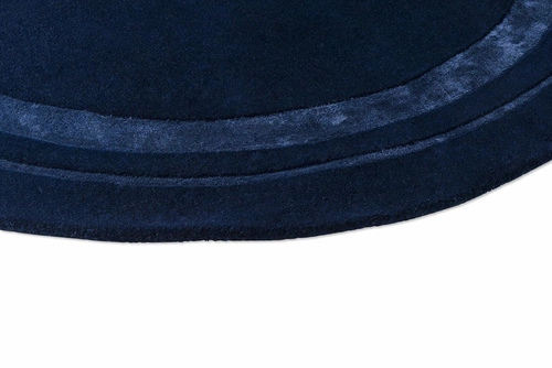 Dywan okrągły Redbrook Midnight 150x150 granatowy nowoczesny wełniany do salonu Laura Ashley