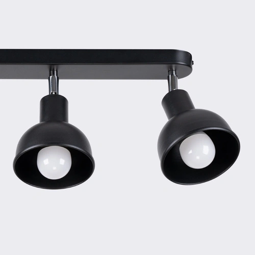 Plafon sufitowy ELBA 3 czarny loftowy metalowy do salonu i jadalni SOLLUX LIGHTING