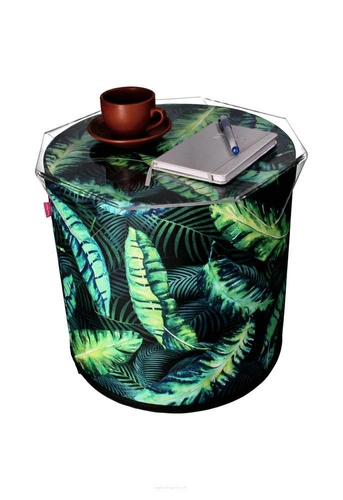 Pufa ogrodowa okrągła Virgo Intesi nowoczesna wodoodporna do ogrodu tarasu balkonu 40 cm