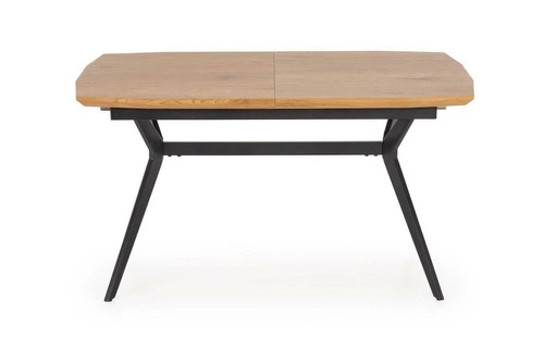 Stół rozkładany do jadalni Stavio dąb złoty czarne nogi nowoczesny industrialny Intesi