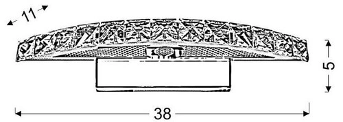 Nowoczesny kinkiet ścienny LED Arande chrom 8W do łazienki i salonu CANDELLUX LIGHTING