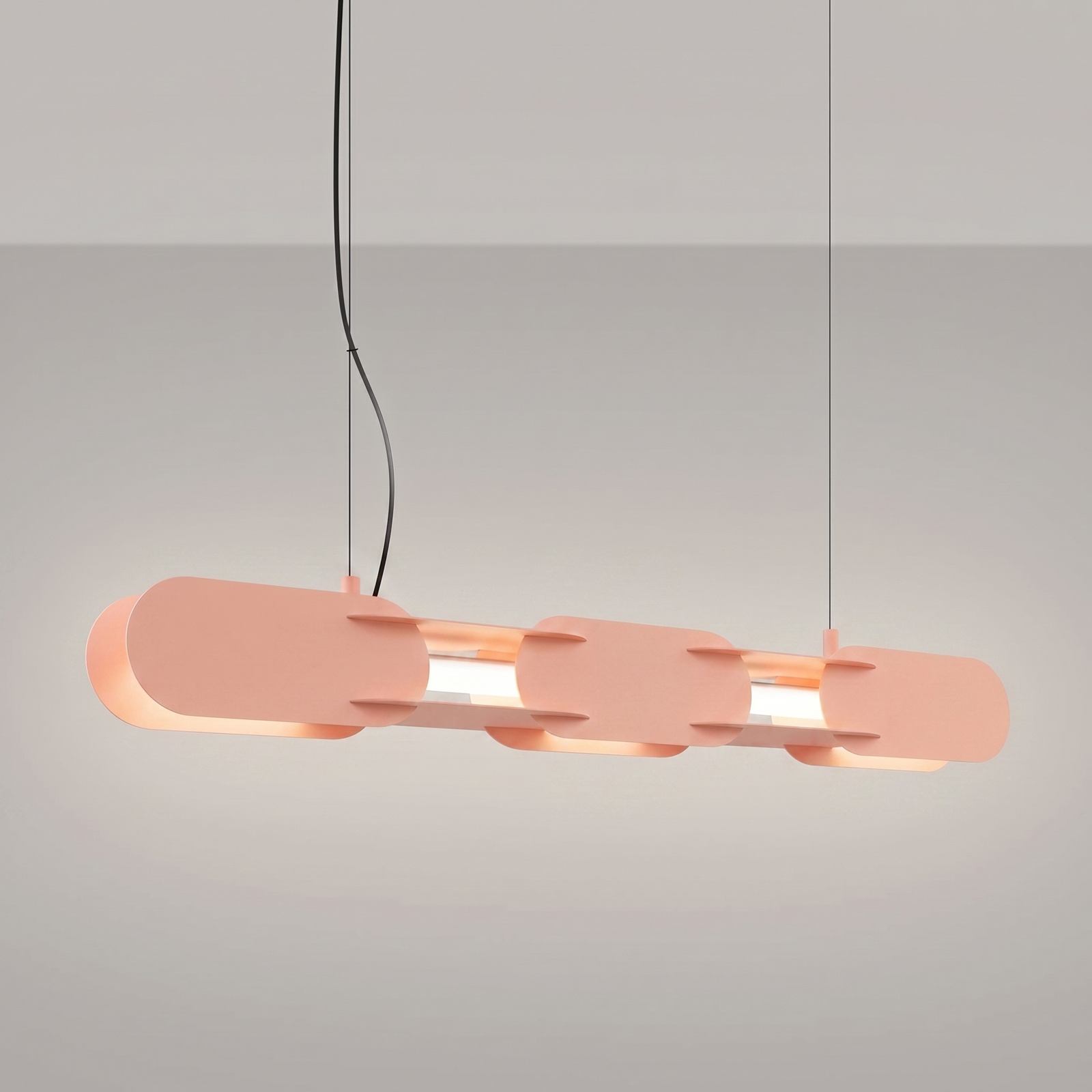 Lampa wisząca LED CHAIN 91 brzoskwiniowa nowoczesna nad stół