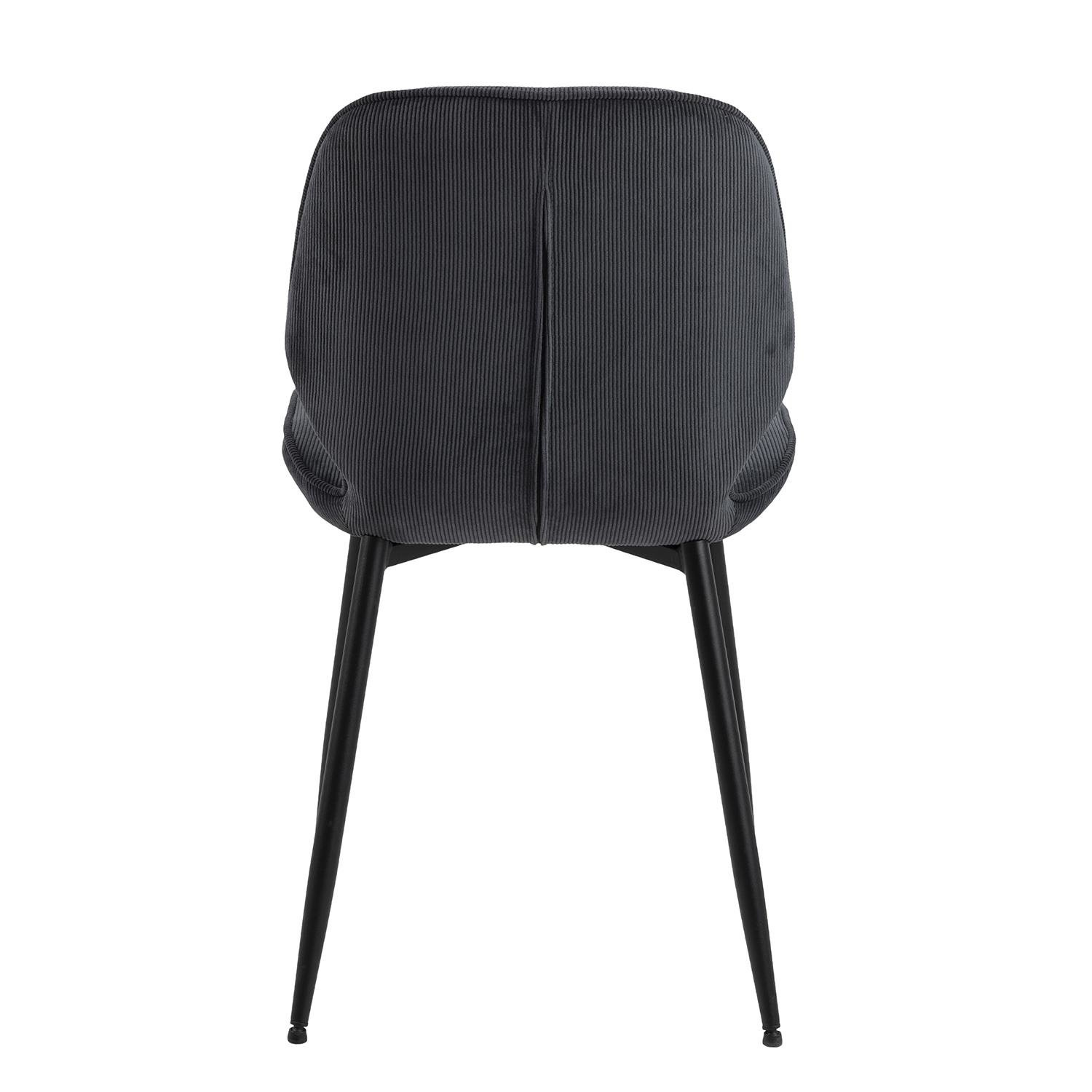 Krzesło Femke antracytowe tapicerowane