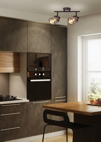 Nowoczesna lampa sufitowa Canabera złota regulowana do salonu i sypialni szklana