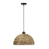 Lampa wisząca Balli czarny 1x40W E27  abażur beżowy