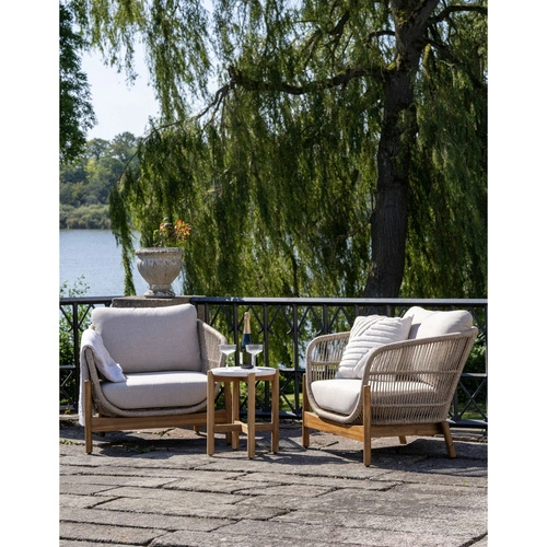 Fotel Terracina boho beżowy House Nordic do salonu i na taras