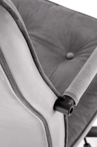 Fotel biurowy ergonomiczny Lincoln szary Intesi nowoczesny obrotowy z podłokietnikami do biura