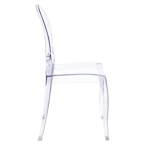 Krzesło transparentne Mia Intesi do jadalni nowoczesne sztaplowane z tworzywa glamour