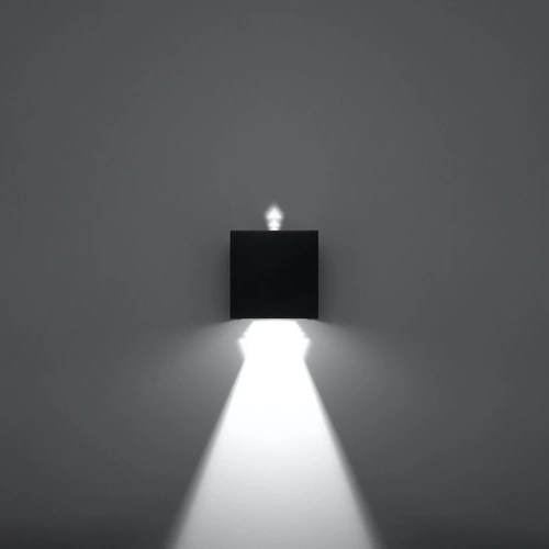 Kinkiet ścienny LED Luca czarny nowoczesny aluminiowy IP54 do salonu i na zewnątrz