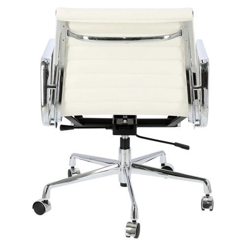 Fotel biurowy ergonomiczny CH1171 PREMIUM inspirowany EA117 skórzany biały obrotowy do biurka