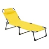 Leżak plażowy Asco żółty Hesperide rozkładany na balkon i taras, metalowy z poduszką
