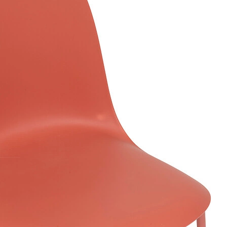 Krzesło do jadalni i kuchni Asan Atmosphera skandynawskie metalowe terracotta nowoczesne