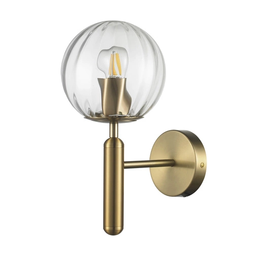 Kinkiet ścienny PALLA nowoczesny złoty szklany 15 cm do sypialni i salonu Step into Design