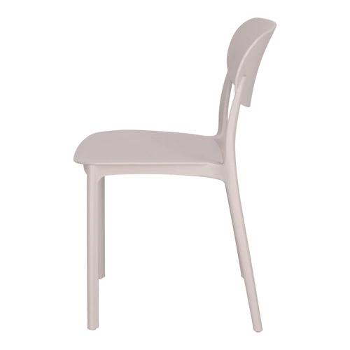 Krzesło Plasta taupe z tworzywa do jadalni i kuchni nowoczesne