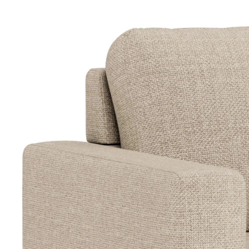 Fotel rozkładany do spania Fleury beżowy aksamitny do salonu