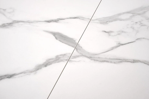 Stół rozkładany do jadalni Venores biały marmur nowoczesny glamour 160–200 cm Intesi