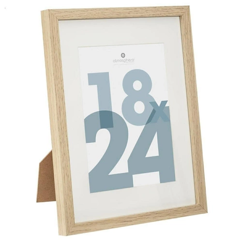 Ramka na zdjęcia 18x24 Manu Atmosphera stojąca i wisząca naturalna skandynawska szklana