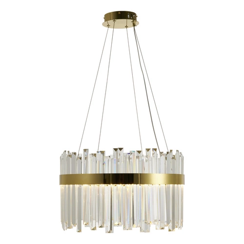 Lampa wisząca ROYAL LED kryształowa  złota 50 cm