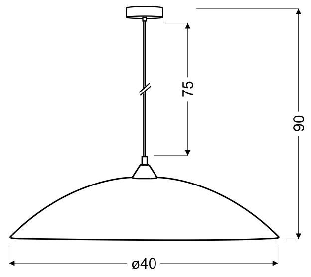 Lampa wisząca Spring 40 1x60W E27 czerwony