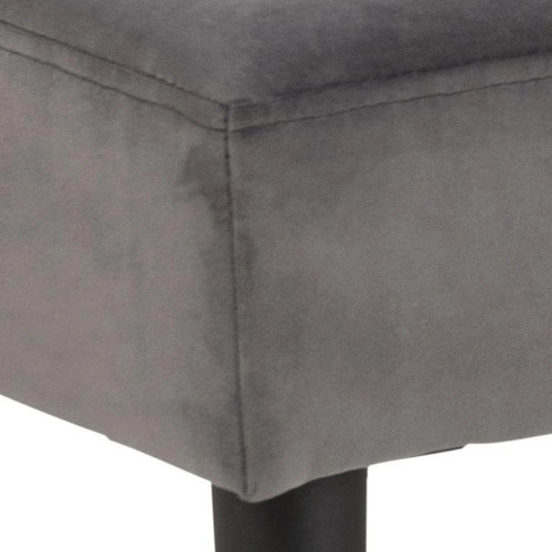 Ławka tapicerowana do przedpokoju Glory VIC dark grey pikowana glamour Actona 95 cm szara