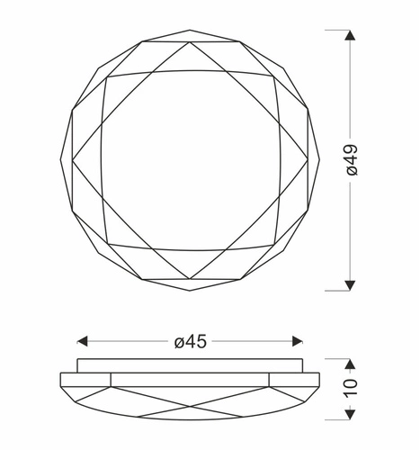 Plafon Baldo plafon 49cm 60W LED 4000K  klosz biały