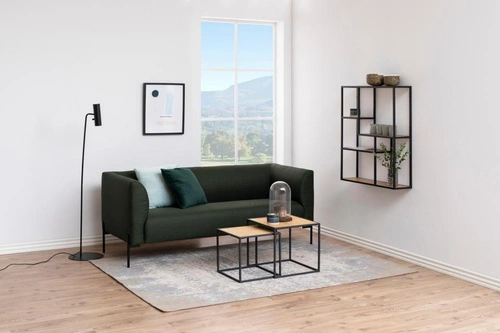 Regał wiszący Seaford VIII metalowy na książki i dekoracje do salonu w stylu industrialnym 75 cm